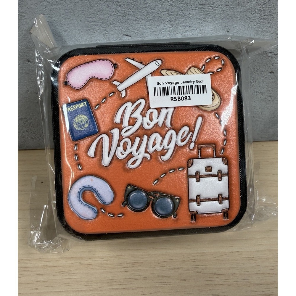BON VOYAGE! LEATHER TRAVEL JEWELRY BOX